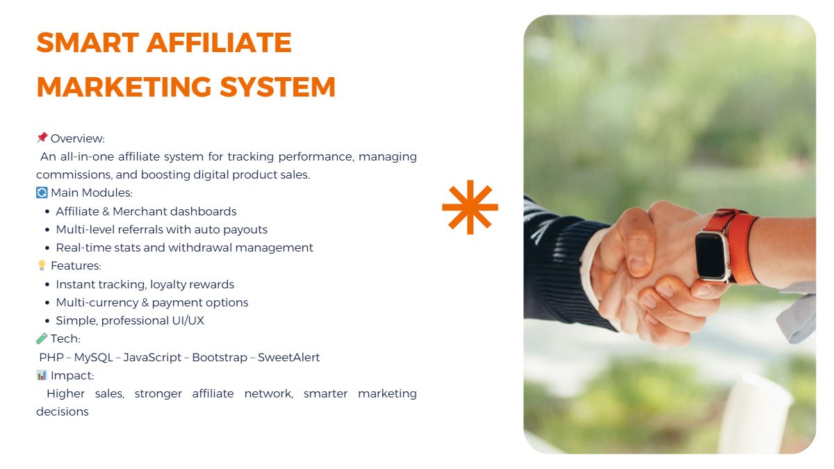 Smart Affiliate Marketing System