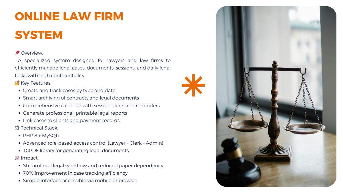 Online Law Firm System