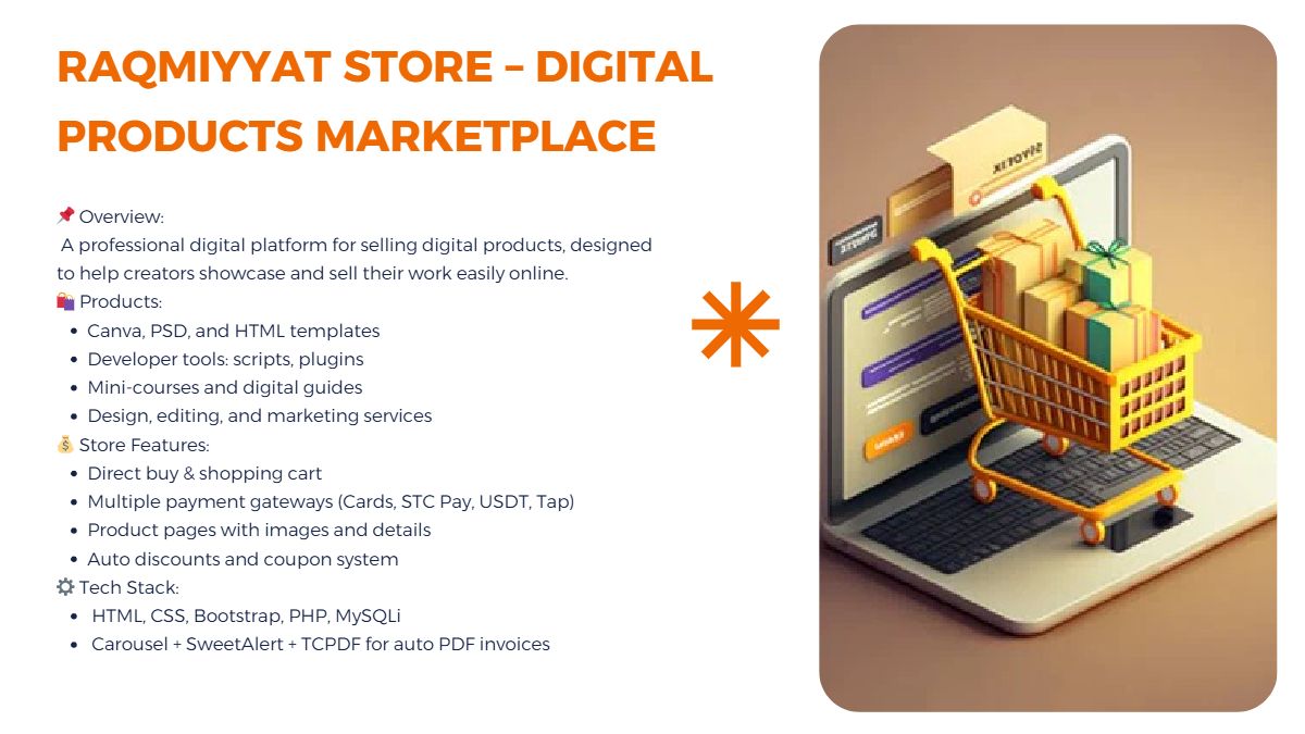 Raqmiyyat Store — Digital Products Marketplace